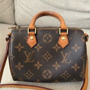 Authentic Louis Vuitton Speedy Nano Monogram Bag